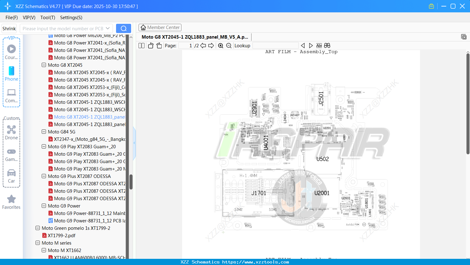 Motorola Moto G8 XT2045-1 ZQL1883_panel_MB_V5_A